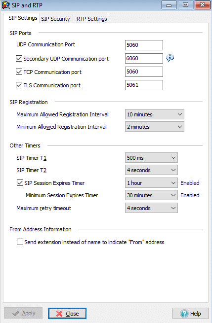 sip port numbers